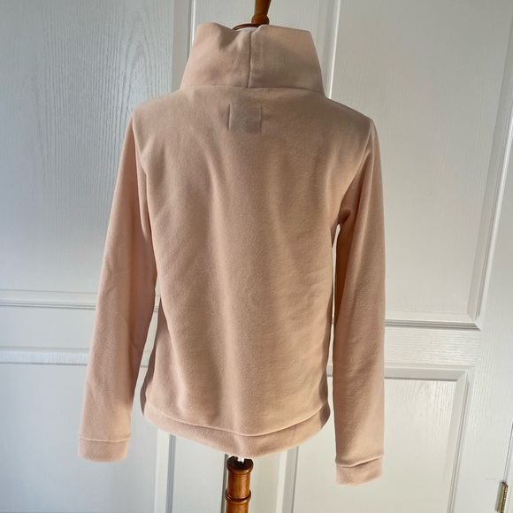 NWT Dudley Stephens Park Slope Turtleneck Fleece Sweater Natural Blush - Picture 3 of 4